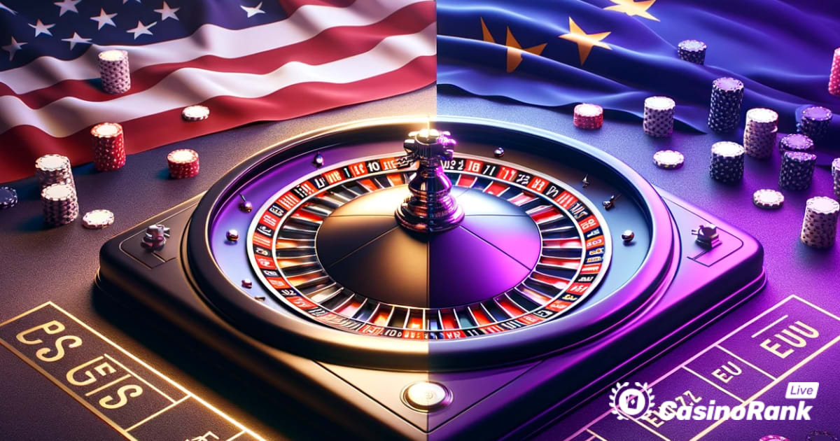 Vælg amerikansk eller europæisk roulette på et live dealer casino